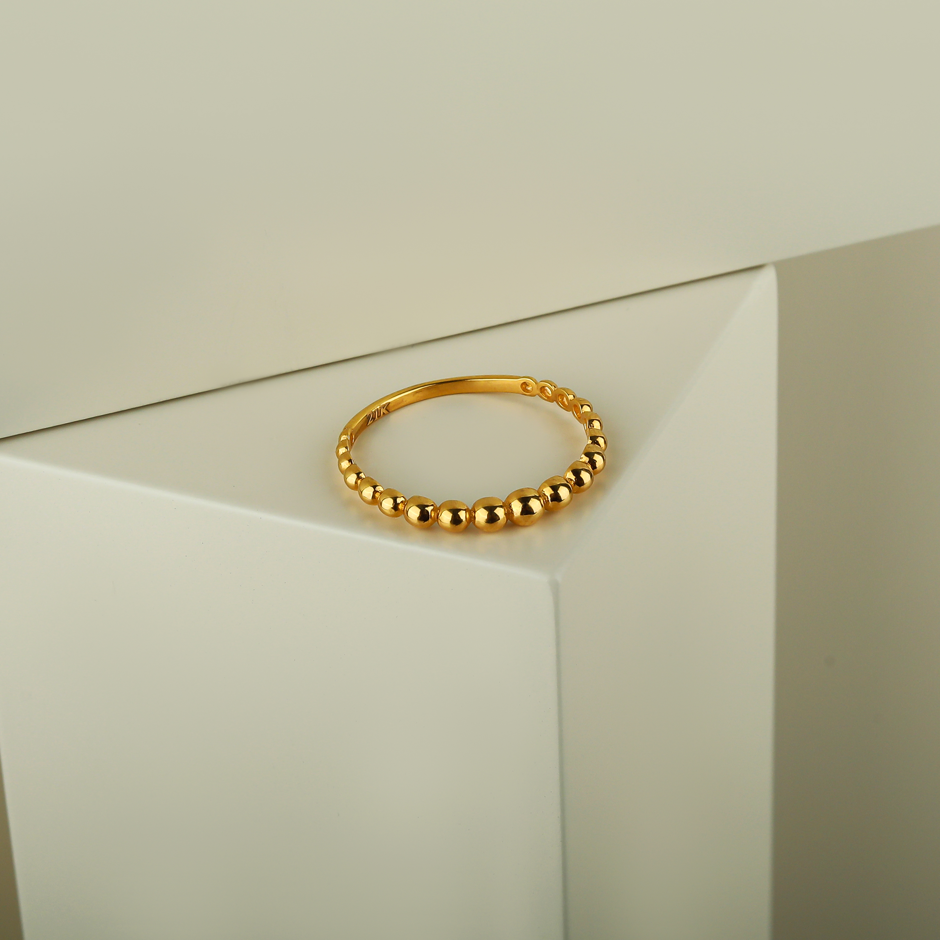 21 karat gold ring, Turkish made - (H-0661)